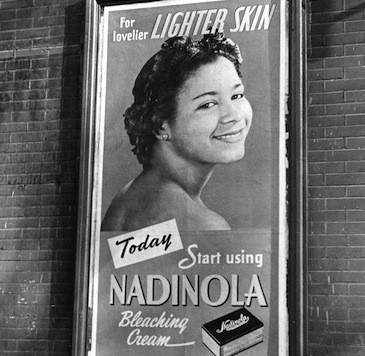 Advertisement for Nadinola bleaching cream, 'for lovelier lighter skin,' New York, New York, 1944. (Photo by Fred Stein Archive/Archive Photos/Getty Images)